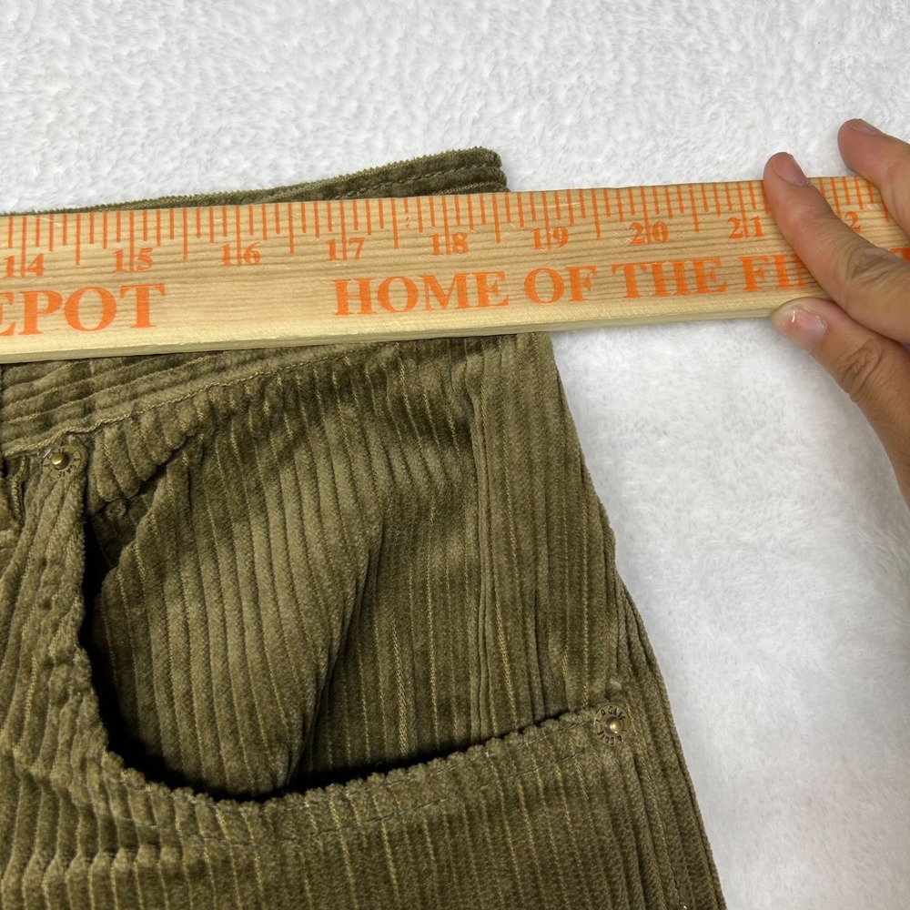 Vintage LA Gate Corduroy Pants Men's Olive Green Relaxed Fit Skater Y2K - 37X30 - Picture 3 of 11